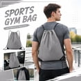 thumbnail image 2 of Drawstring Backpack Durable Water Resistant Sackpack, Lightweight Sports String Cinch Bag, Large Capacity Portable Gym Backpack for Outdoor Camping Beach Soccer Basketball Yoga, 2 of 6