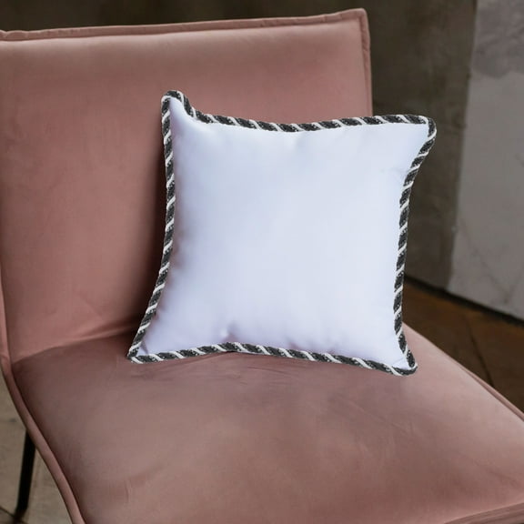 LEORX Twisted Trim Cord Rope in Black Polyester for Cushion Edges Piping Embellishments