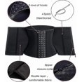 thumbnail image 2 of Womens Underbust Corset Waist Trainer Steel Boned Sport Workout Body Shaper Cincher Back Support, 2 of 4
