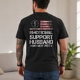 thumbnail image 2 of Emotional Support Husband Graphic T-Shirt, Unisex Classic Fit Tee, 2 of 6
