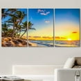 thumbnail image 2 of wall26 Canvas Print Wall Art Set Tropical Hawaiian Island Palm Tree Beach Nature Wilderness Photography Realism Rustic Landscape Colorful for Living Room, Bedroom, Office - 24"x36" x 3, 2 of 5