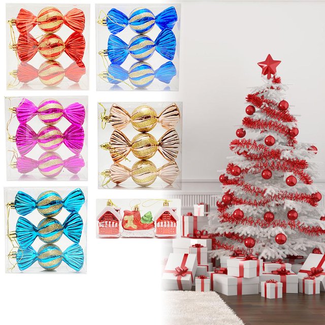 Adornos De Dulces Coloridos Colgantes De árbol De Navidad Caramelo De Chapado De Navidad 16pcs / Set Adornos De Caramelo De Colores Dulces Colgantes De árbol De Navidad Caramelo ANGGREK Otros