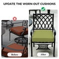 thumbnail image 5 of Outdoor Patio Cushion Covers 4 Pack Solid Color Patio Chair Cushion Covers with Ties and Zipper Leaf Green Waterproof Outdoor Seat Cushion Covers for Patio Furniture 22"x20", 5 of 9