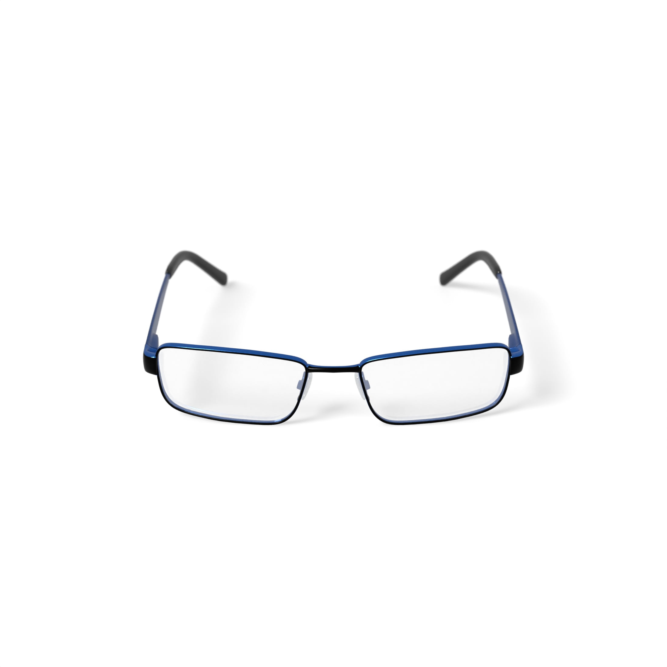 Pierre Cardin Men's PC608 Rectangular Prescription Eyeglasses with Case, Gunmetal/Navy