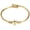 Gold A, variant on Stainless Steel Heart Initial Letter Open Cuff Charm Bracelets for Women Laser-Engraved Twisted Cable Adjustable Bangles Personalized Creative Custom Wrist Jewelry Silver Plated V