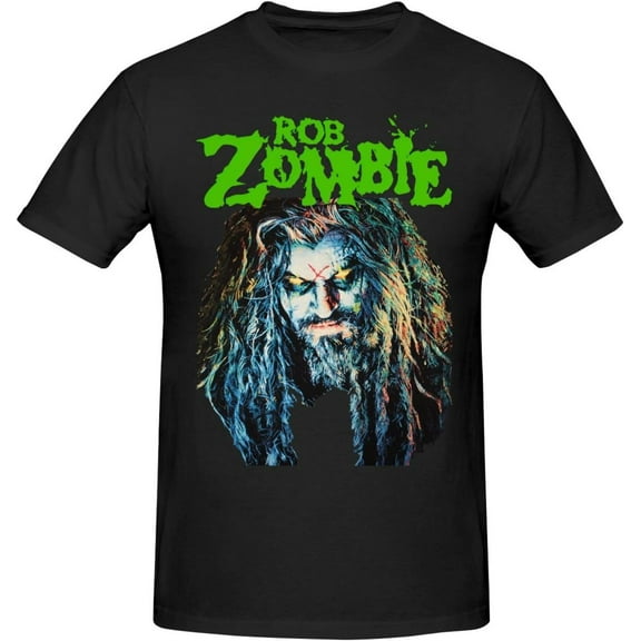 Rob Zombie Men's T-Shirt Music Series Print T-Shirt Trend Short Sleeve Graphic Tee