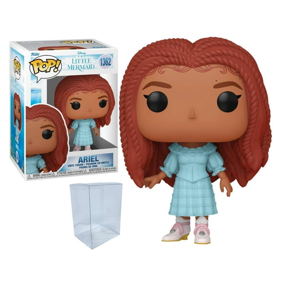 Live Action Little Mermaid Funko Pop with Protector Bundle - Includes Disney: Live Action Little Mermiad: Ariel #1362 Vinyl Figure with Blue Salamander Emporium Plastic Protector Case