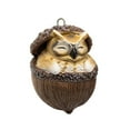 thumbnail image 4 of 3Pc-Hedgehog+Rabbit+Owl 3D Forest Animal Acorn Ornaments – Sleeping Cozy Forest Christmas Ornaments, Handcrafted Resin Hazelnut Ornaments, Forest Animal Christmas Ornaments, 4 of 9