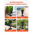 thumbnail image 7 of Plastic Urn Planters, 9.8 x 16.5 Inch, 2 Pack Black Classic Flower Pots Front Porch Planters, Indoor & Outdoor Vase for Wedding, Party, Event, Home, Stage, Garden, Balcony, Patio Decoration, 7 of 7