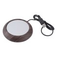 thumbnail image 1 of KAKOWELY mug warmer desk Cup Warmer Deep Wood Grain Beverage Warmer for Adults Office Use 1Set, 1 of 8