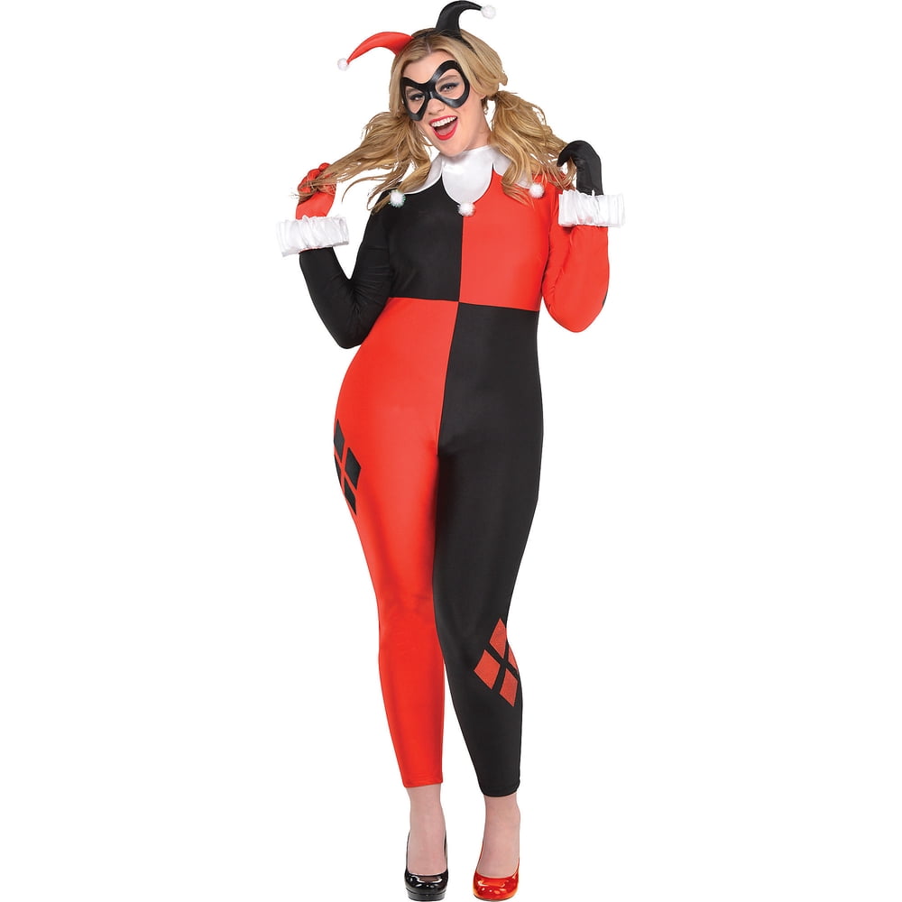 Plus Size Halloween Costumes Harley Quinn - Batman Harley Quinn Jumpsuit Costume for Adults, Plus Size, With Mask Plus Size Halloween Costumes Harley Quinn - Batman Harley Quinn Jumpsuit Costume for Adults, Plus Size, With Mask