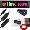 thumbnail image 1 of LED Scrolling Sign 5V 2A Bluetooth USB Control Scrolling Advertising Sign Flexible Car Sign Board Display with 7 Colors Portable Shop Window Message Sign Programmable LED Display, 1 of 10