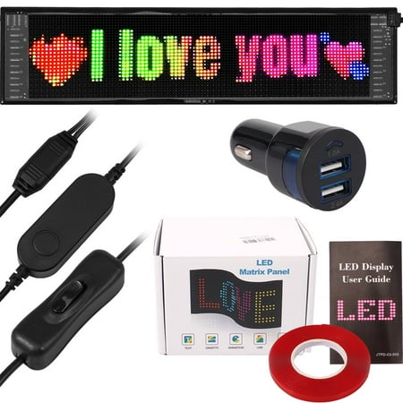 Badge LED Nominatif Rechargeable Bluetooth - Panneau Défilant Personnalisable Programmable Type 2