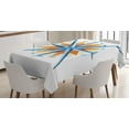 thumbnail image 1 of Ambesonne Compass Tablecloth Rectangular Table Cover, Watercolor Directions, 60"x90", Burnt Sienna Blue, 1 of 3