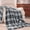 Black Gray Plaid, variant on MEUDYT Electric Heated Blanket for Adult, 50.1"x60.1" Soft Flannel Heating Blanket with 10 Heating Levels & 8 Hours Auto Off,Purple Plaid