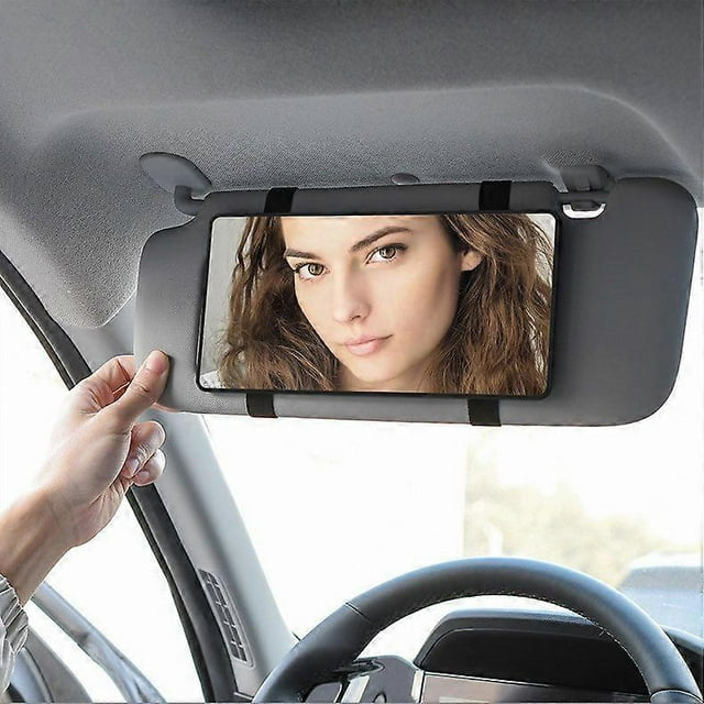 Car Makeup Mirror Sun Visor Vanity Mirror Car Interior Rearview Looking Glass Cute Car Decoration Visor Rearview Looking Glass