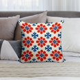 thumbnail image 6 of Red And Blue Pioneer Flower Modern Art Geometric Pillow Covers,Red And Blue Pioneer Flower Modern Art Geometric Throw Pillow Covers 18"×18" ,Living Room Sofa Couch Pillow Covers,Decorative Pillow Cove, 6 of 7