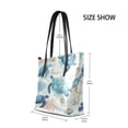 thumbnail image 2 of Tote Bag Aesthetic leather Handbags with Zipper for Women Travel Shoulder Bags Purses with compartment. Deep Green Sea Turtles, 2 of 6