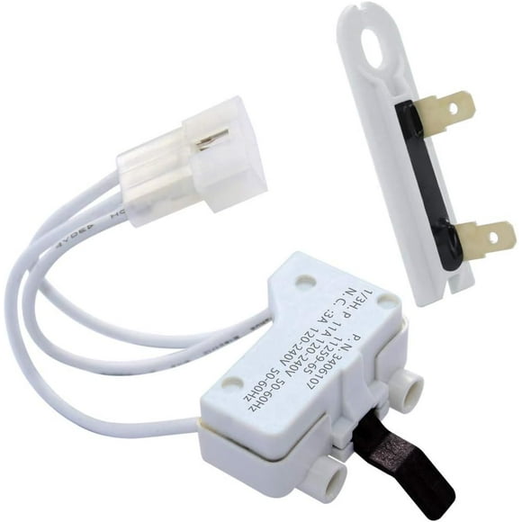 Dryer Replacement Parts- 3406107 Dryer Door Switch & 3392519 Dryer Thermal Fuse, Compatible for Maytag, Amana, Whirlpool, Kenmore, Roper, Crosley Dryer