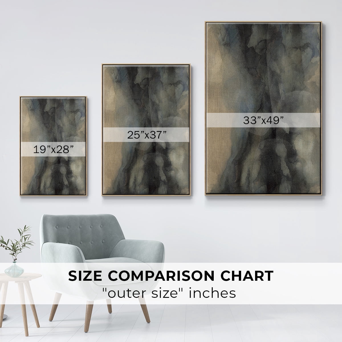The Winter Framed Premium Gallery Wrapped Canvas - Ready to Hang - 17 x 25 - Natural Wood Floating Frame