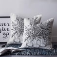 thumbnail image 2 of 20x20 Pillow Covers Set of 2, Eucalyptus Grey Throw Pillow Covers Decorative Couch Cushion Case, Vintage Bottle Succulents Flower Stripes Microfiber Square Pillowcases for Bedroom Car Living Room, 2 of 7