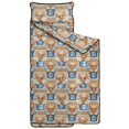 thumbnail image 2 of Highland Cow and Daisy Print Teens Toddler Nap Mat with Pillow, Sleeping Mat Bag for Preschool Daycare 59"x22", 2 of 6