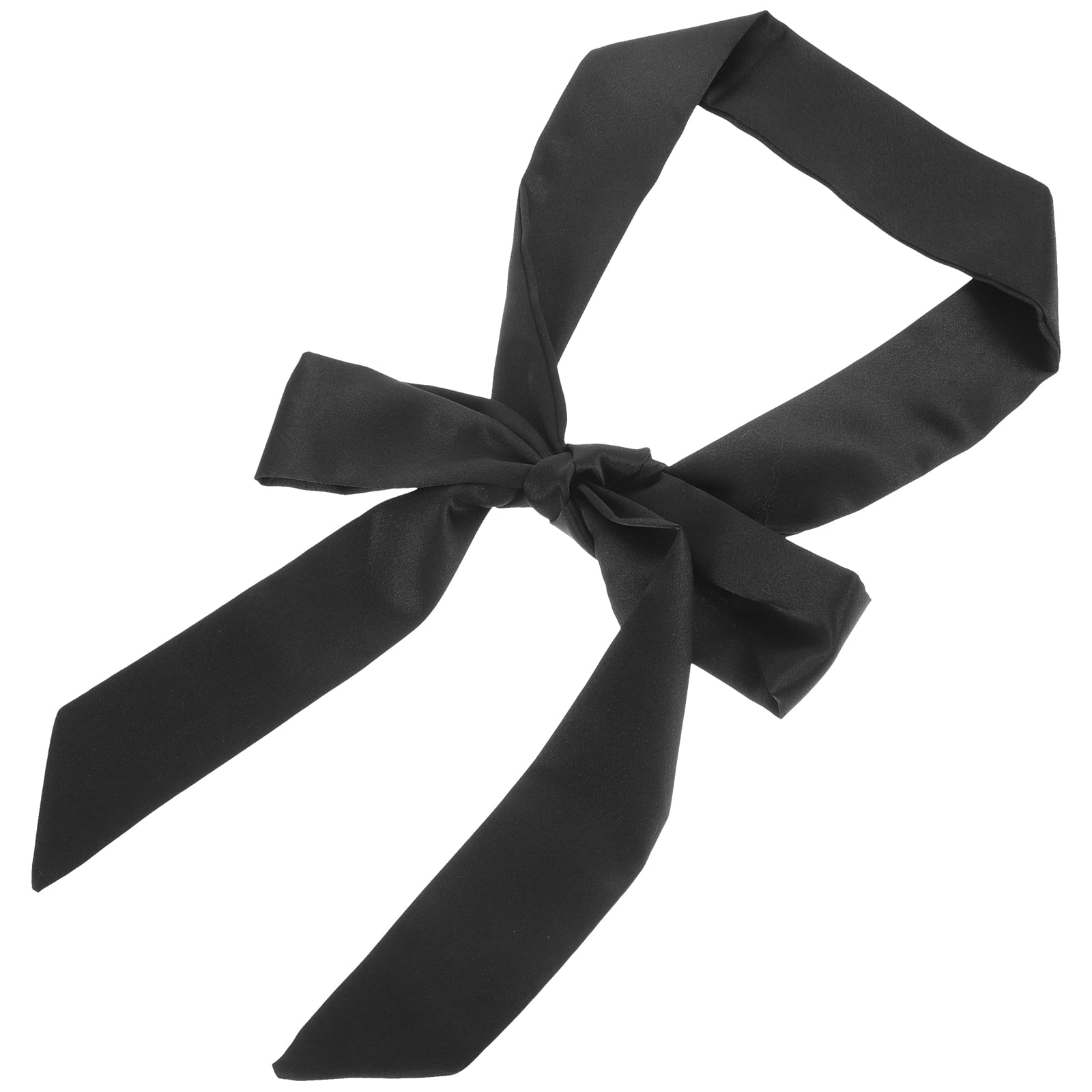 black satin tie belt