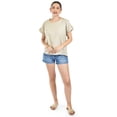 thumbnail image 5 of Blusa de lino con botones Roman Fashion /Juvenil, 0320 (Beige) beige CH, 5 of 5