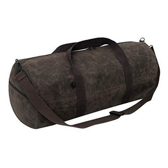 Rothco 19338 24 in. Waxed Canvas Shoulder Duffle Bag, Brown