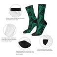 thumbnail image 3 of Yiaed Mint Bird Feathers Print Great elasticity Crew Socks Sports socks for Men and Women, 3 of 5