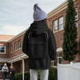 thumbnail image 2 of UAYOTSE Hoodie With Backpack Zipper Hoodie Sweaters For girls/Girls Lightweight Travel Hoodies With Pockets(Black,6-7 Years), 2 of 6