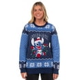 thumbnail image 3 of Disney Stitch Men's Nice-Ish Holiday Lights Pullover Ugly Christmas Crewneck Sweater, 3 of 6
