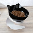 thumbnail image 3 of Cuencos de comida para gatos elevados 15°, cuenco de plástico transparente elevado para gatos con soporte, cuenco antivómitos para gatos, 3 of 5