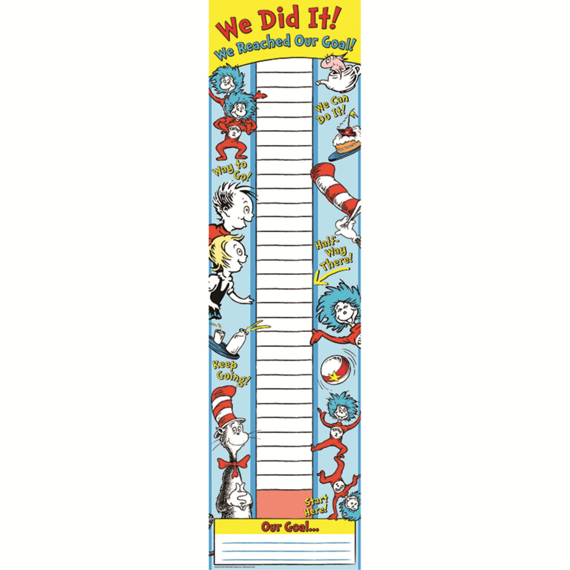 Measures 45 x 12 Goal Setting Eureka Wow Thermometer Vertical Classroom Banner Measures 45 x 12 Goal Setting Eureka Wow Thermometer Vertical Classroom Banner
