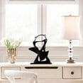 thumbnail image 4 of Escultura de pareja decoración decoración de resina muñeca de baile de oficina estatua de baile de pareja abstracta con base rectangular adecuada para decoración del hogar y la oficina negro Sailing Electrónica, 4 of 5