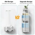 thumbnail image 3 of WCUSIHFEW Towel Rack for Bathroom, Towel Holder with Shelf and 6 Hooks, Wall Towel Rack for Bathroom Storage and Organizer, White, 3 of 8