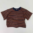 thumbnail image 2 of VNKIDY Girls Tees Crewneck Toddler Boys Girls Short Sleeve Summer Casual Tops Beach Holiday Striped Shirts T Shirt Athletic Tops, 2 of 5