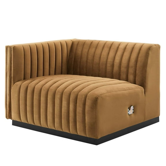 Modular Sofa Chair, Black Brown, Velvet, French Living Lounge Cafe Lobby Hospitality Restaurant, Modern Contemporary Boutique HB33725