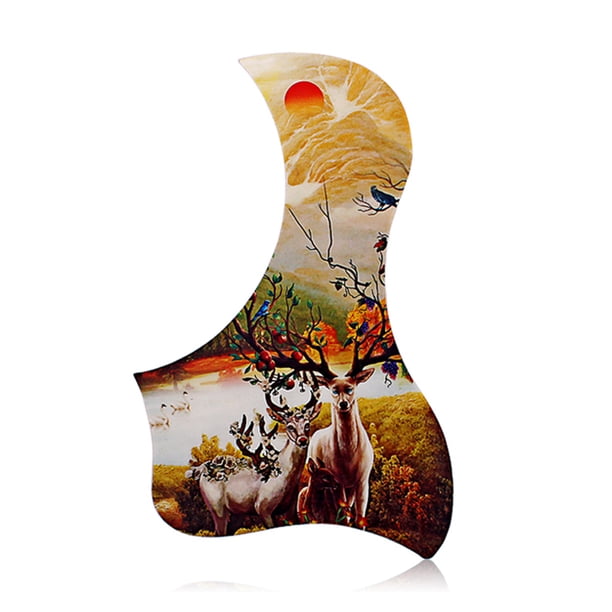 Guitarra folk PickGuard Auto adhesivo Scratch Plack Pegatina Instrumentos musicales Instrumentos de decoración Accesorios para los Principiantes Regalos Kearding OD010915-00