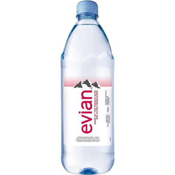 evian® natural spring water 1 L, Bottle, 1L