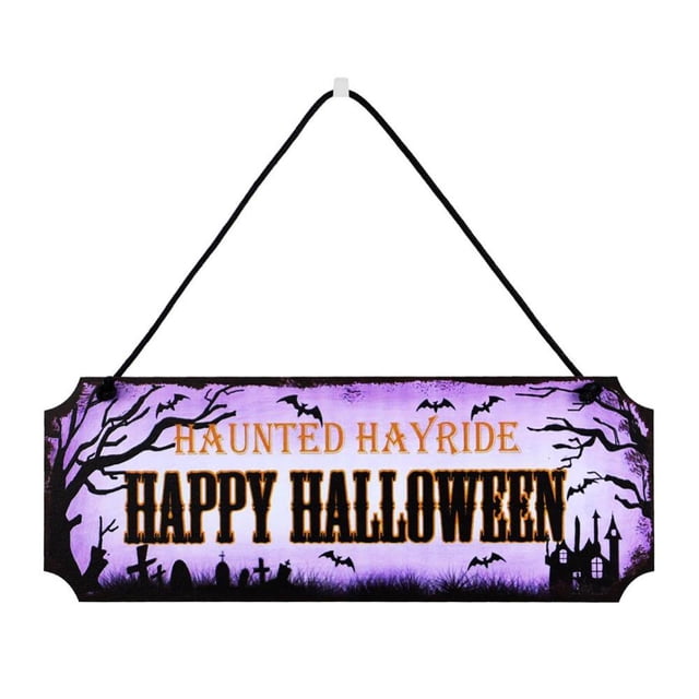 For Front Door Hanging Sign with LED Lights Home Outdoor Decor Wreaths
