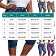 thumbnail image 3 of LNWUY Women's Plus Size Faux Denim Capris Stretchy High Waisted Leggings Skinny Washed Distressed Capris with Pockets Green M, 3 of 8