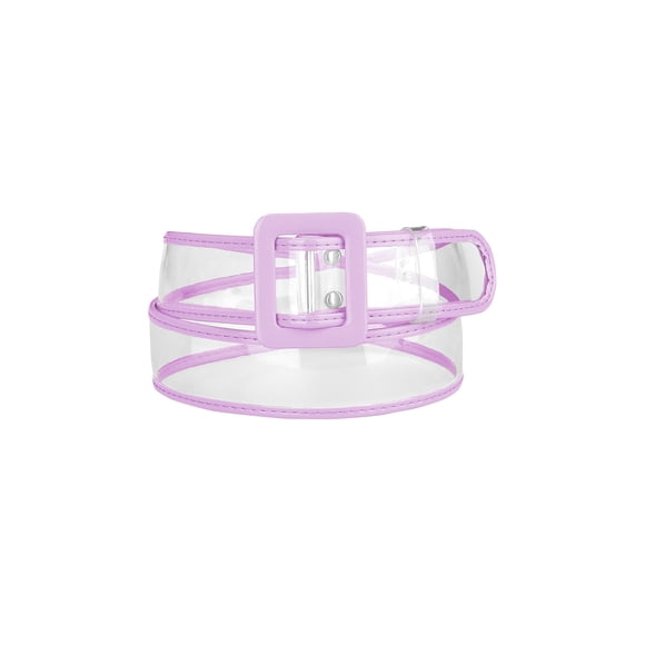 Cinturones de Cintura Transparentes INSPIRE CHIC para Mujeres, Cinturón Delgado de Talla Grande para Jeans, Vestidos, Abrigos hasta 114cm/44.88" Púrpura