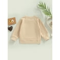 thumbnail image 4 of JYYYBF Infant Toddler Baby Boys Girls Sweatshirts Solid Color Crew Neck Long Sleeve Spring Autumn Winter Casual Pullovers Tops, 4 of 6