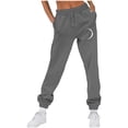 thumbnail image 2 of Hiking Pants Sweatpants Pants Authentics Womens Relaxed Fit Stretch Pant Women Casual Trousers And Trousers Plus Velvet Running Fitness Sports Pants Dark Gray M, 2 of 3