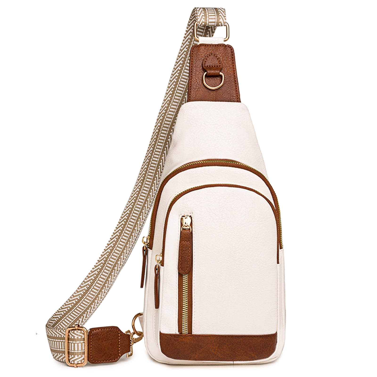 Falan Mule Sling Bag for Women Crossbody Purse Crossbody Bag Leather Chest Bag with Adjustable Guitar Strap for Travel
