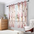 thumbnail image 2 of Yayeee Window Curtains Light Filtering 63"x42" Grommet Panel Pair Home Living Room Decor, Pink Ice Cream Pattern, 2 of 7