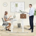 thumbnail image 5 of Costway 55" x 24" Electric Standing Desk with 3 Memory Height Settings 2 Hanging Hooks White, 5 of 10