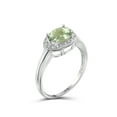 thumbnail image 3 of JewelersClub Green Amethyst Ring Birthstone Jewelry – 1.30 Carat Green Amethyst 0.925 Sterling Silver Ring Jewelry with White Diamond Accent – Gemstone Rings with Hypoallergenic 0.925 Sterling Silver, 3 of 4