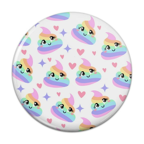Cute Rainbow Poop Pattern Pinback Button Pin